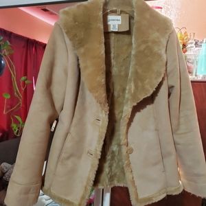 St John's Bay Suede Winter Coat PS